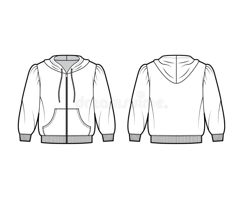 Clothing Template Zip Up Hoodie Stock Illustrations – 172 Clothing ...