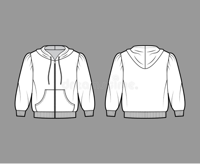 Clothing Template Zip Up Hoodie Stock Illustrations – 172 Clothing ...