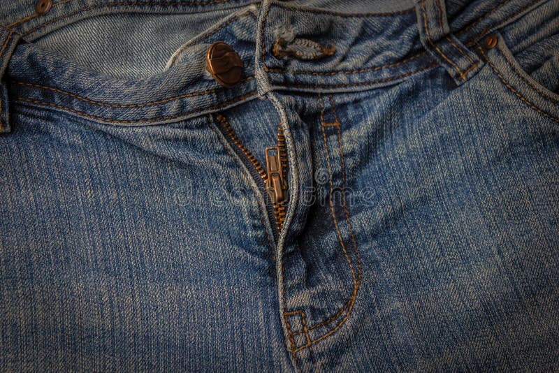 Zipper of a blue jean stock images Zipper of a blue jean stock images