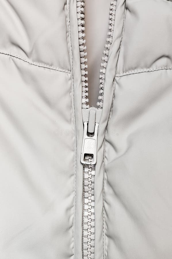 Zipper on coat stock photo. Image of coat, jacket, warm - 66958562