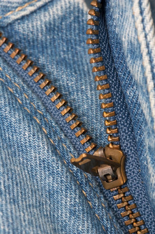 Zipper Denim Jeans Macro stock photo. Image of clothes - 542916