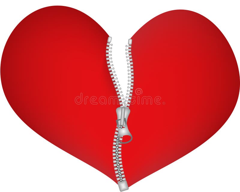 Zipper heart stock vector. Illustration of heart, backdrop - 7536888