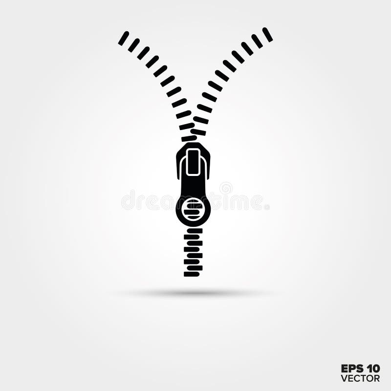 Zipper stock vector. Illustration of icon, zipper, metal - 61090557