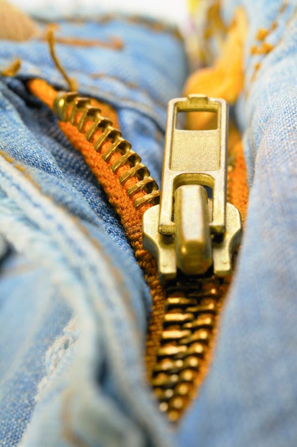 Zipper on jeans stock photo. Image of indigo, pockets 23175158