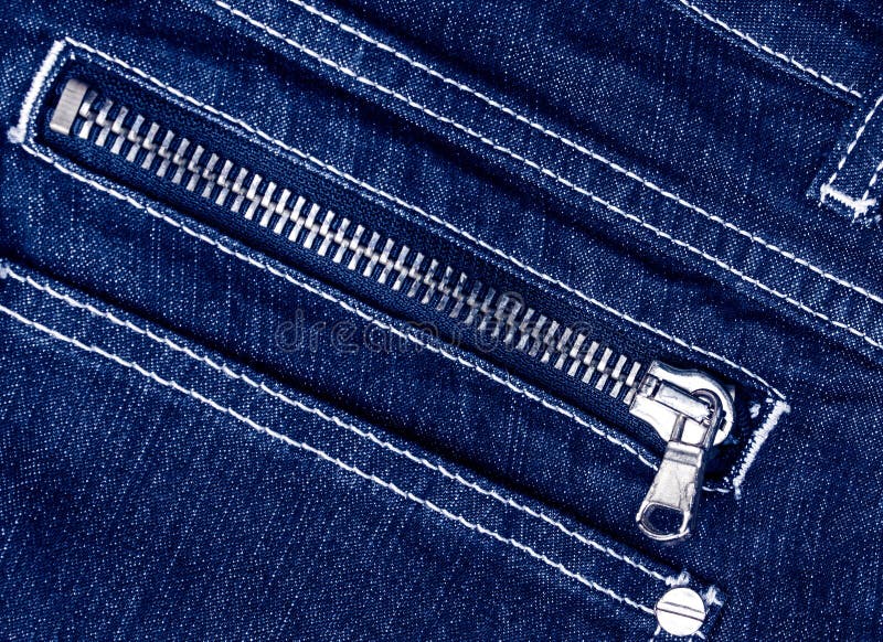 Zipper on jeans stock image. Image of blue, macro, detail - 25170513