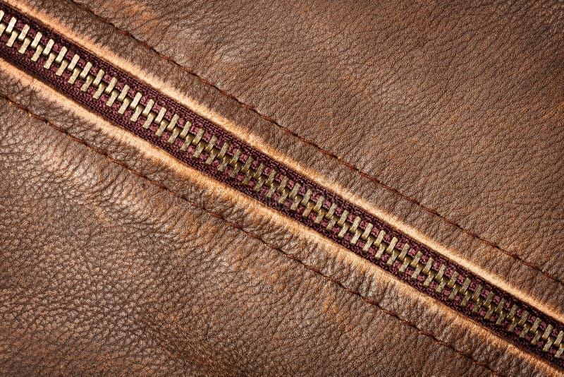 Zipper and leather stock photo. Image of fabric, macro 23100318