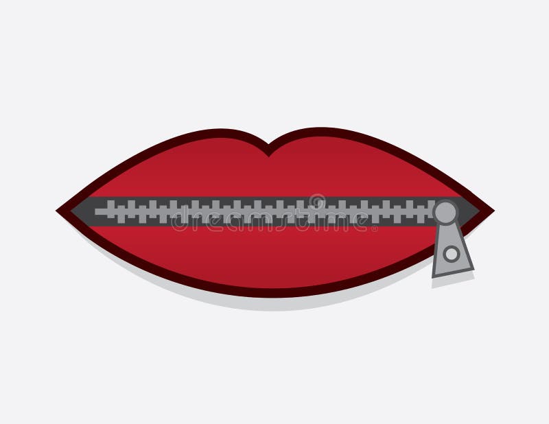 Zip Your Lips Clipart Icons