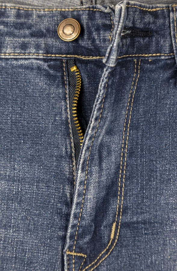 Closeup of zipper in gray jeans. Zipper with lock. A piece of denim Stock  Photo - Alamy