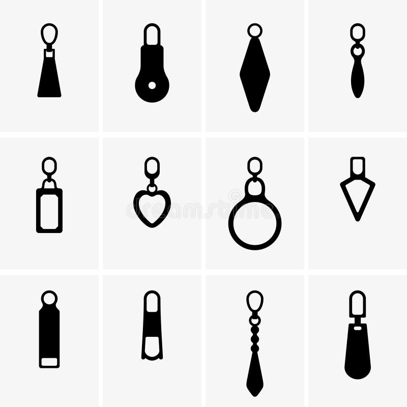 Zipper pull headers stock illustration