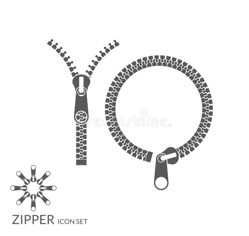 Zipper stock vector. Illustration of icon, zipper, metal - 61090557