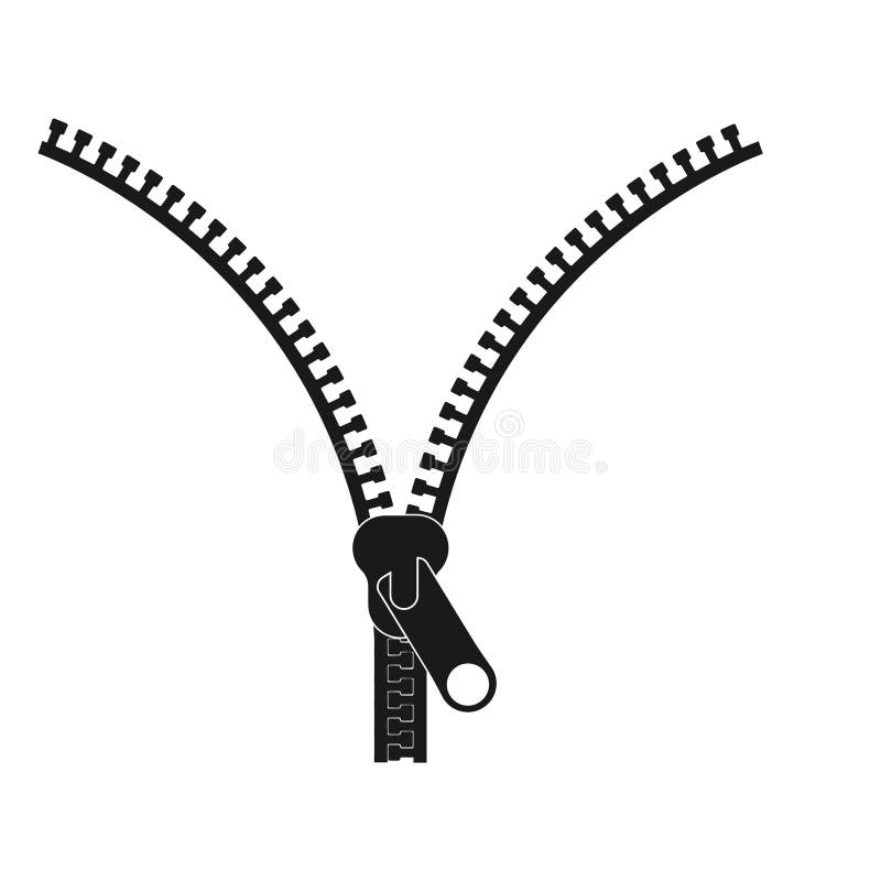 Zipper vector icon stock illustration. Illustration of unzipped - 271727895