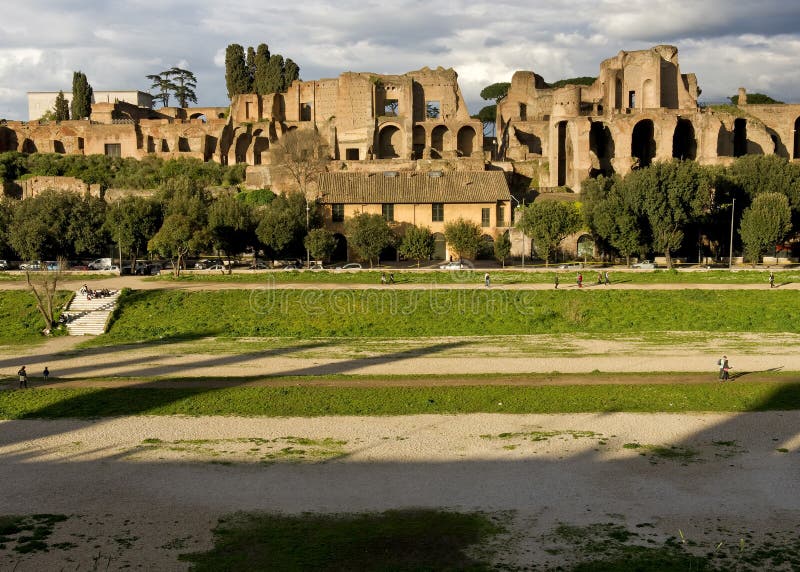 Zirkus Maximus, Rom lizenzfreie stockfotografie