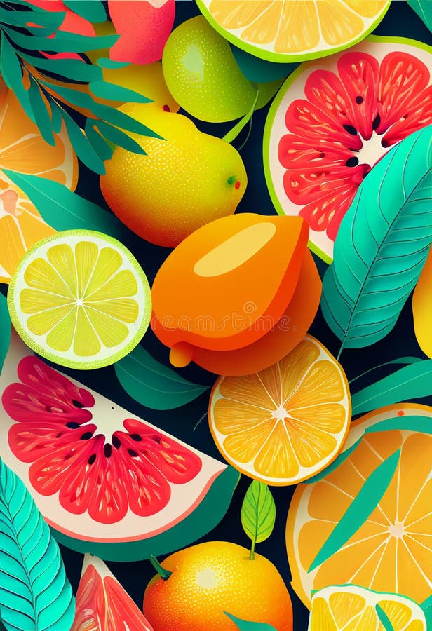 Zitrone und Grapefruits mit Vitamin C gehackt. Sommerfrüchte liegen flach im Hintergrund lizenzfreie abbildung