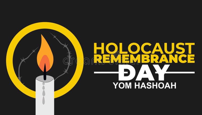Ziua Comemorării Holocaustului Yom Hashoah Onorarea trecutului Protejarea viitorului royalty free illustration