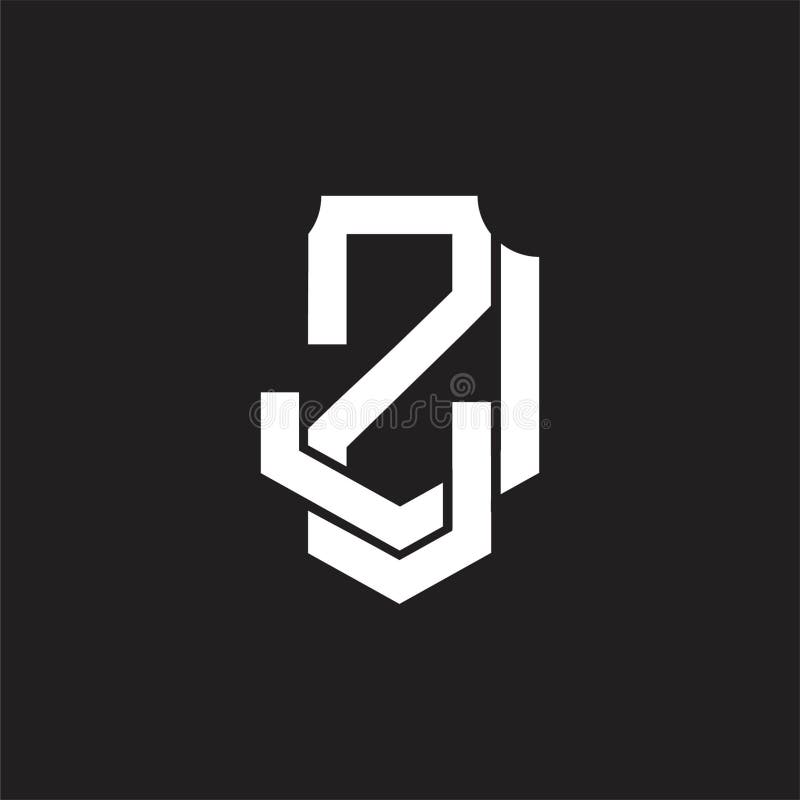ZJ Logo monogram design template vector illustration