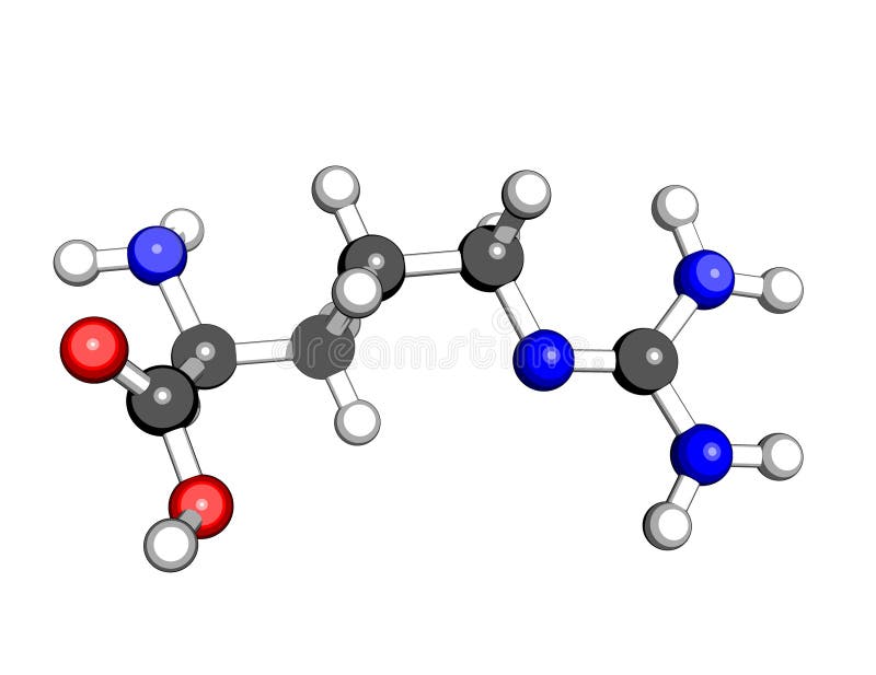 zjadliwego arginine cząsteczkowa struktura royalty ilustracja zjadliwego arginine cząsteczkowa struktura royalty ilustracja