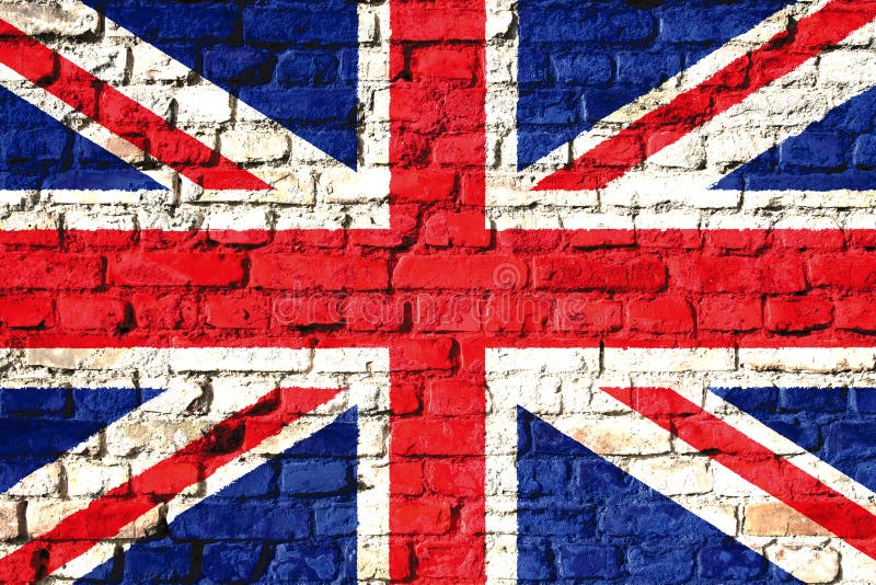 Zjednoczone Królestwo UK flaga malująca na ściana z cegieł fotografia royalty free Zjednoczone Królestwo UK flaga malująca na ściana z cegieł fotografia royalty free