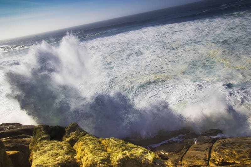 Zmierzch na wybrzeżu obraz stock