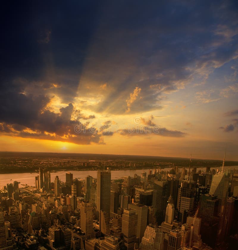 Zmierzch nad NYC obraz royalty free Zmierzch nad NYC obraz royalty free