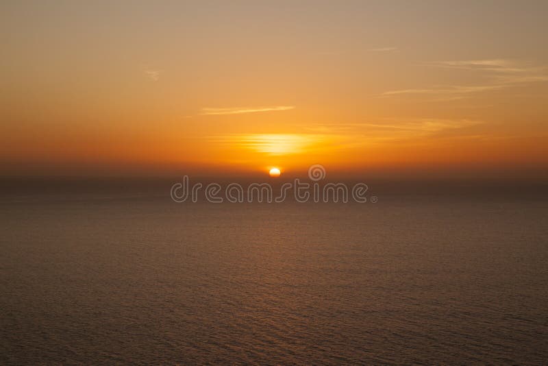 Zmierzch nad północnego atlantyku oceanem fotografia stock