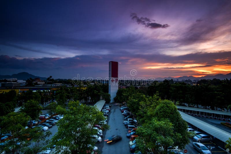 Zmierzch przy Ipoh, Perak Malezja fotografia stock Zmierzch przy Ipoh, Perak Malezja fotografia stock