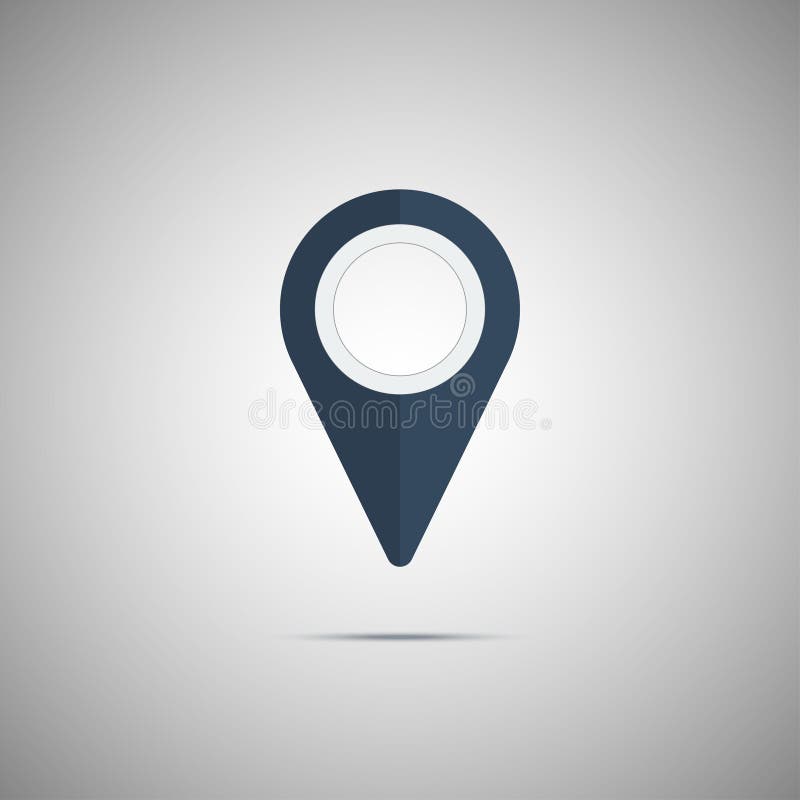 Zmrok - błękitna mapa pointeru ikona Wektorowy element royalty ilustracja Zmrok - błękitna mapa pointeru ikona Wektorowy element royalty ilustracja