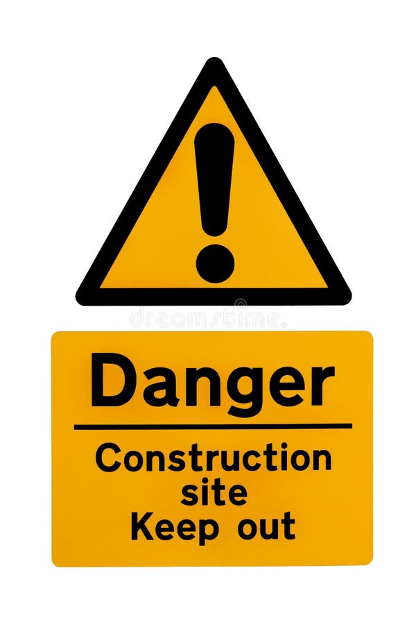 Znak miejsc budowy ostrzeżenie