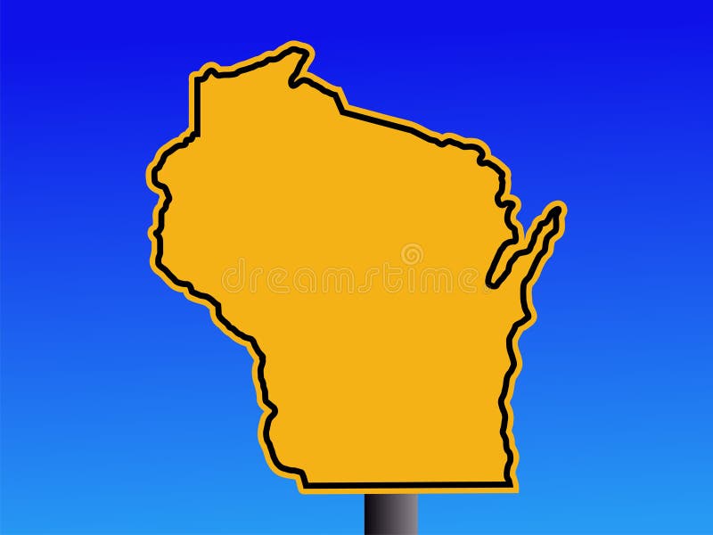 znak ostrzegawczy Wisconsin ilustracja wektor znak ostrzegawczy Wisconsin ilustracja wektor