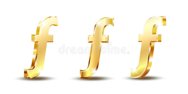Znak symbolu funkcji matematycznej ikony wektora waluty floriny ilustracji