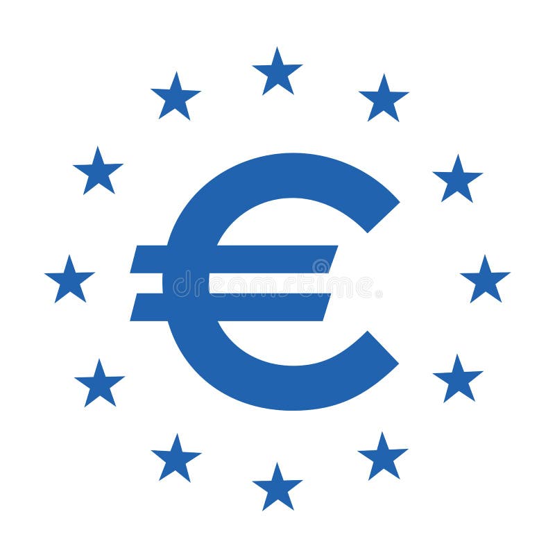 Znak wektora waluty euro royalty ilustracja