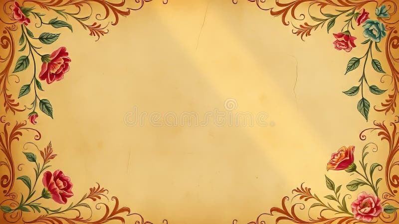 Znakomity artykuł z 1800 roku francuskiego scenariusza A Vibrant Vintage Background for Design Inspiration ilustracji