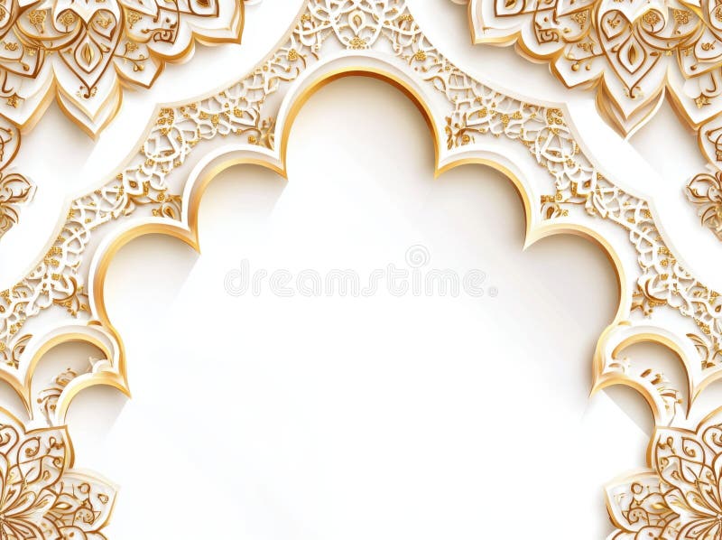 Znakomity projekt architektury Gold i White royalty ilustracja