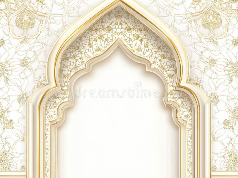 Znakomity projekt GoldTrimmed Archway ilustracji