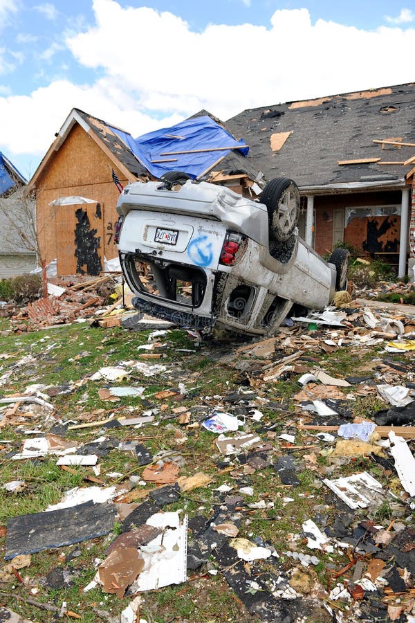 SAINT LOUIS, MISSOURI - APRIL 26: Destroyed homes after tornadoes hit the Saint Louis area on Friday April 22, 2011. SAINT LOUIS, MISSOURI - APRIL 26: Destroyed homes after tornadoes hit the Saint Louis area on Friday April 22, 2011