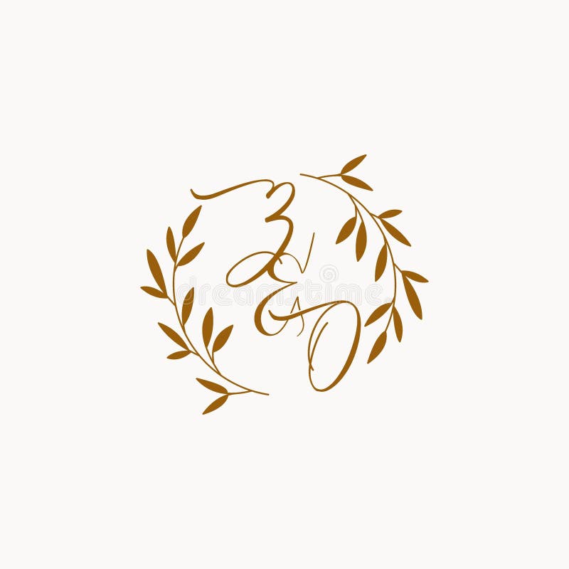 ZO initial wedding monogram logo royalty free illustration