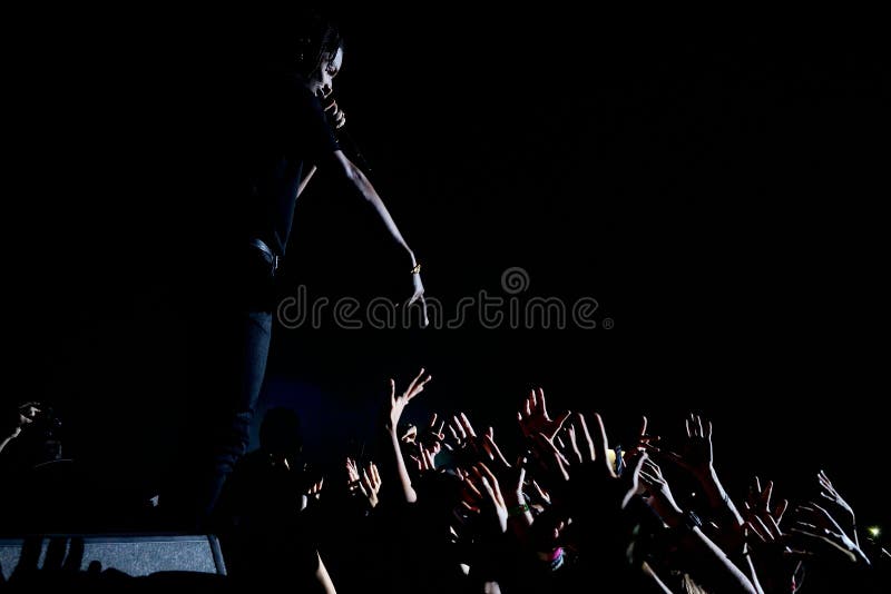 BARCELONA - JUN 19: ASAP Rocky (rapper from Harlem and member of the hip hop collective ASAP Mob) performs at Sonar Festival on June 19, 2015 in Barcelona, Spain. BARCELONA - JUN 19: ASAP Rocky (rapper from Harlem and member of the hip hop collective ASAP Mob) performs at Sonar Festival on June 19, 2015 in Barcelona, Spain.