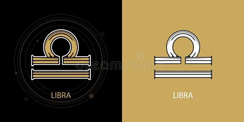 Zodiac libra horoscope vector stock illustration