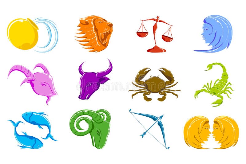 Zodiac Sign Line Art stock vector. Illustration of logo - 23483478