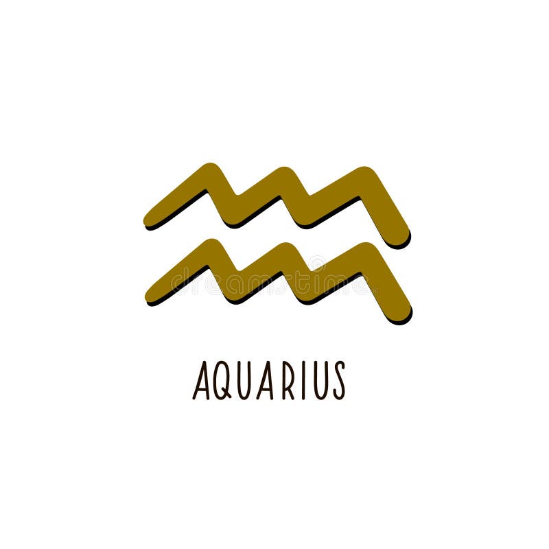 Zodiac Sign Aquarius. Vector Zodiac Sign Aquarius Stock Vector ...