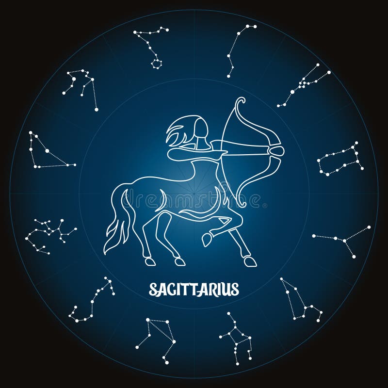 Sagittarius Zodiac Sign, Astrological Sign of the Horoscope in an ...