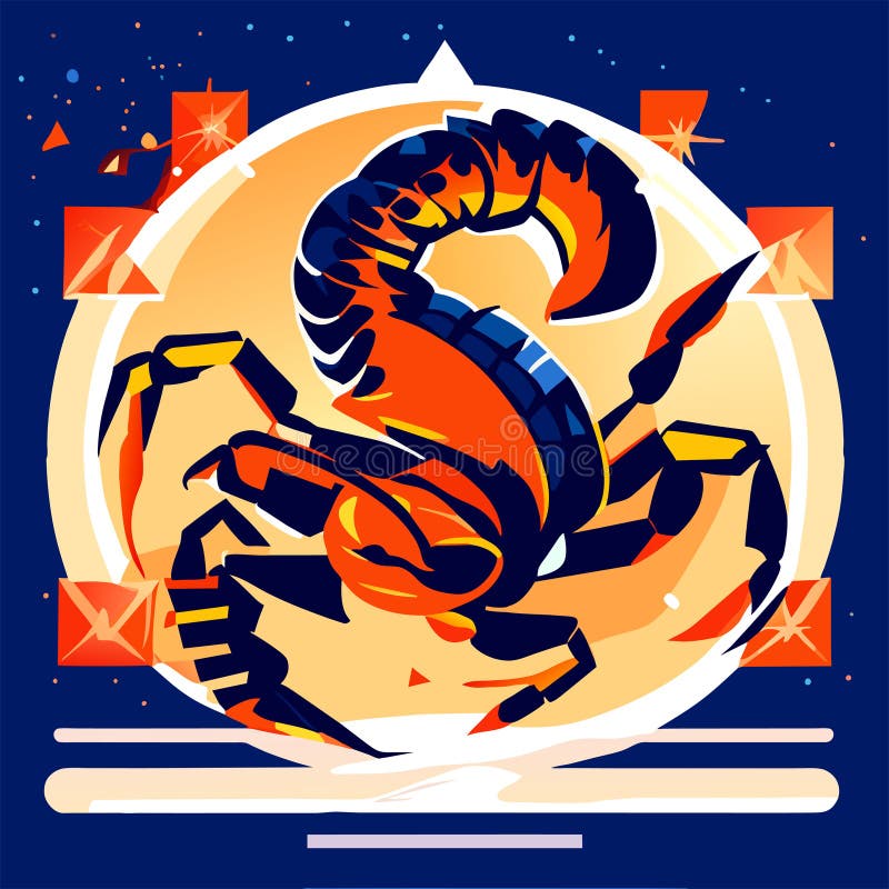 Zodiac sign Scorpio. Vector illustration of a scorpion. generative AI vector illustration