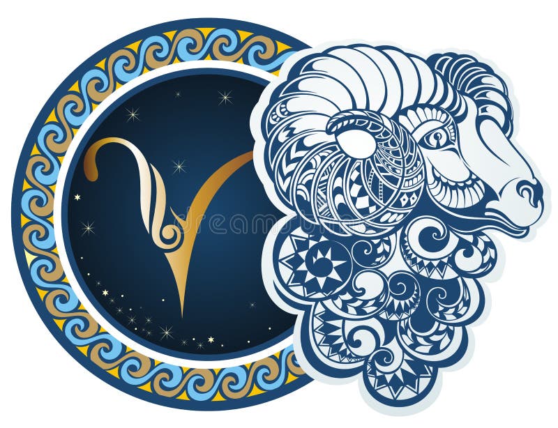 Zodiac signs Aries stock vector. Illustration of mythology 59892351