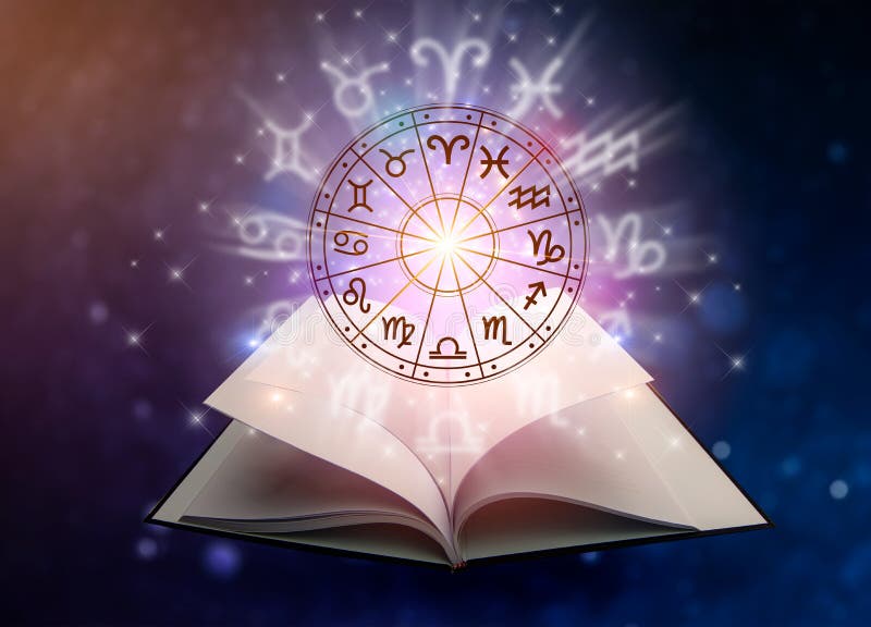 Zodiac signs inside of horoscope circle. Astrology in the sky with many stars and moons astrology and horoscopes concept. Zodiac signs inside of horoscope vector illustration Zodiac signs inside of horoscope circle. Astrology in the sky with many stars and moons astrology and horoscopes concept. Zodiac signs inside of horoscope vector illustration