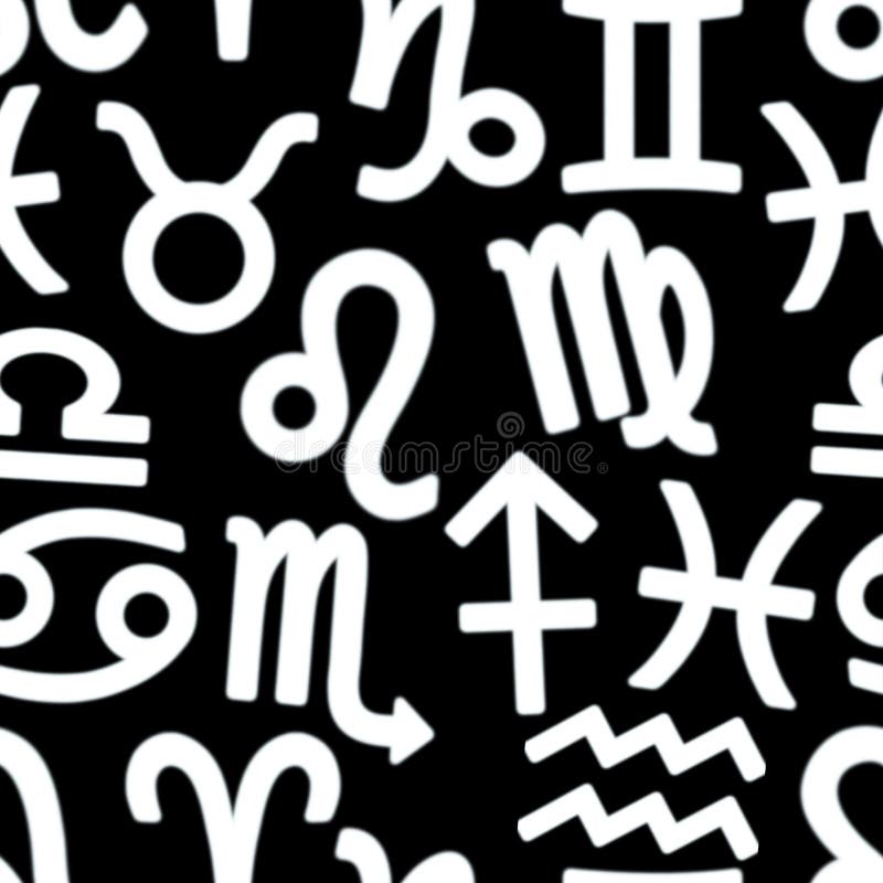 Zodiac signs seamless pattern. Horoscope symbols. Astrology background vector illustration Zodiac signs seamless pattern. Horoscope symbols. Astrology background vector illustration