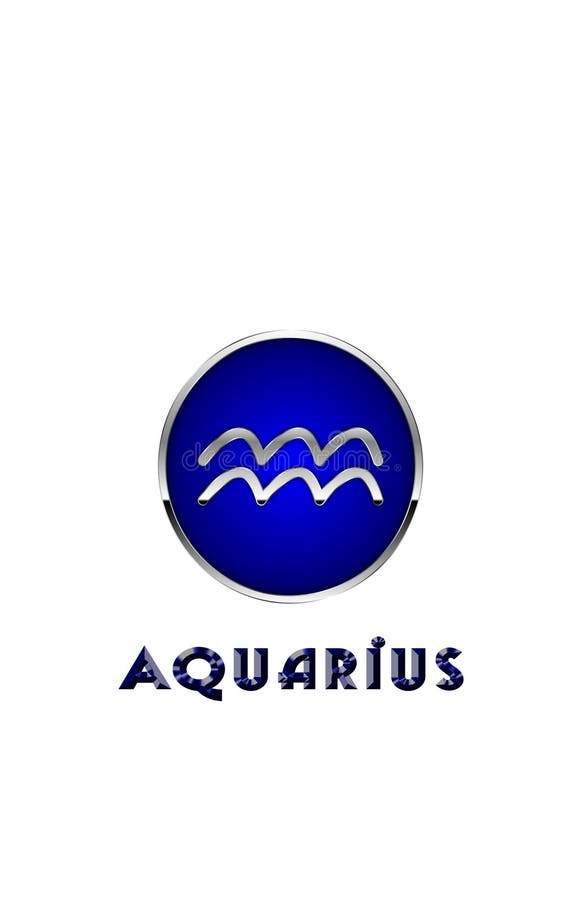 Zodiac Symbol for Aquarius stock photo. Illustration of 22nd - 141299990