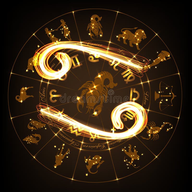 Zodiaka szyldowy nowotwór ilustracji Zodiaka szyldowy nowotwór ilustracji