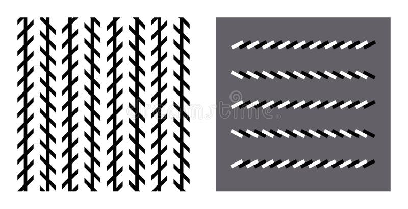 Zoellner optisk illusion royaltyfri illustrationer