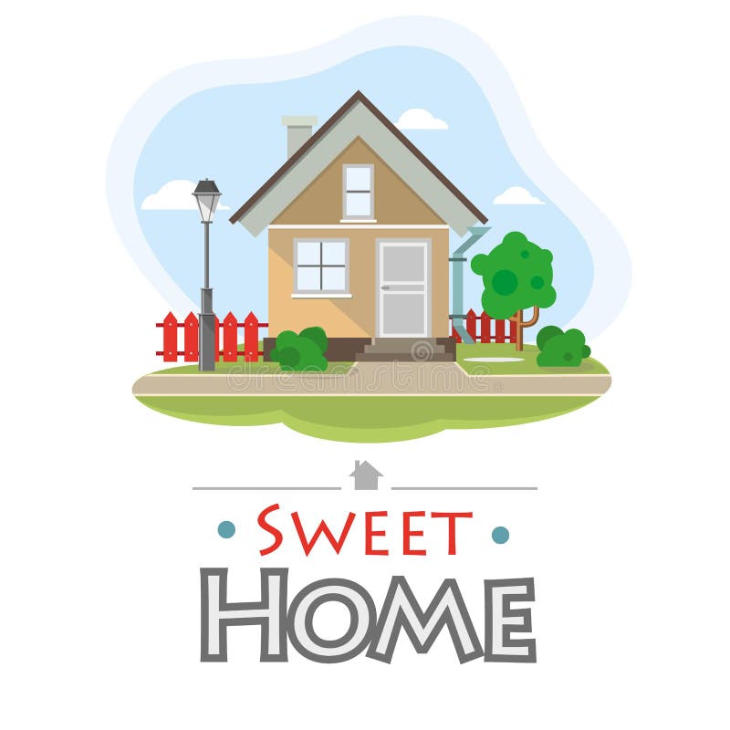 Zoet Huis Kleurrijke illustraties vector illustratie Zoet Huis Kleurrijke illustraties vector illustratie