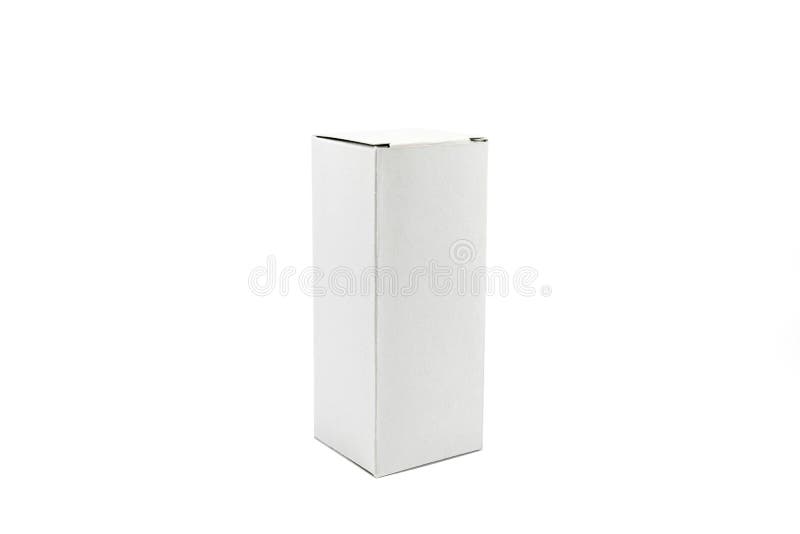 White, blank, clear, isolated Paperboard Carton Box mock up on white background with perspective view. White, blank, clear, isolated Paperboard Carton Box mock up on white background with perspective view