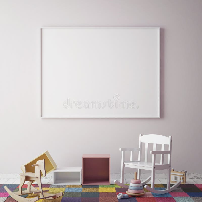 Zombe acima do quadro do cartaz na sala do moderno, fundo interior do estilo escandinavo, 3D rendem ilustração royalty free Zombe acima do quadro do cartaz na sala do moderno, fundo interior do estilo escandinavo, 3D rendem ilustração royalty free